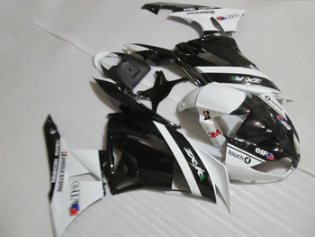 Tilpas Fairing kit til Kawasaki ZX6R 2009 - 2012 Ninja 636 hvid sort stødfangere karrosseri sæt 7 Gaver 09 10 11 12 TZ21