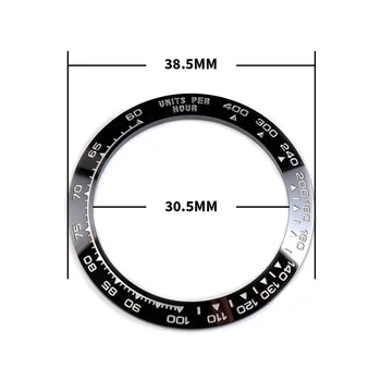 Toppest kvalitet ur dele rengør factoy lavet 38.5 mm Keramiske Bezel for 116500 Platinum skala