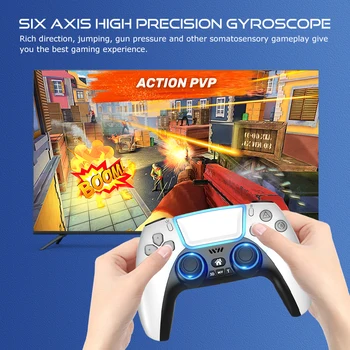 Trådløse Controller Konsol Spil Gamepad til PS4/PC ' en Til Android Telefon Joysticks 6-akse Dobbelt Vibrationer Støtte Turbo Motor