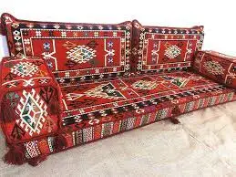Tyrkisk MESOPOTAMISK Sofa Østlige Hjørne Sæt Pude Pude HOOKAH Lounge Sofaen