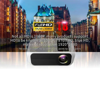 UNIC T8 LED Projektor 4500 Lumen Full HD 1920x1080P hjemmebiograf Beame Amlogic S905 Android Media Player Proyector T6 Opgraderet