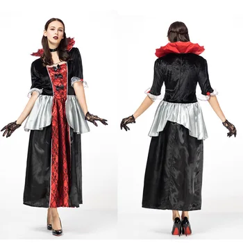 Vampyr fase kostume Halloween vampyr earl cosplay kostume-Spøgelse brud dronning heks kostume egnet til en figur
