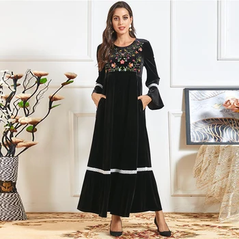 Vestidos Abaya Dubai Tyrkiet Indiske Muslimske Hijab Lang Kjole Islam Maxi Kjoler Til Kvinder Tøj Robe Femme Oman Kaftan Marokkansk