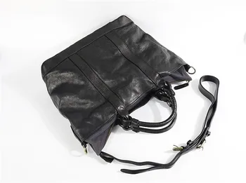 Vintage Luksus Bløde, Naturlige Ægte Læder Mænd Håndtaske Stor kapacitet Laptop Taske Women ' s Rejse Messenger Taske