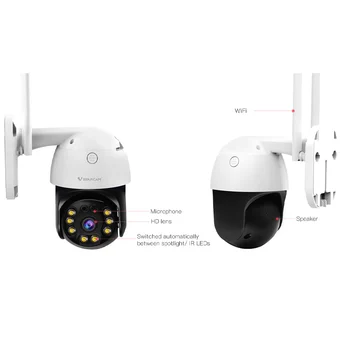 Vstarcam 3MP Wifi IP-Kamera Kuppel AI Menneskelige Opdage Farve Night Vision P2P CCTV Sikkerhed Alarm Kamera To-Vejs Audio Support SD-Kort