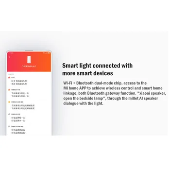 Xiaomi PHILIPS Tilpasset Smart LED sengelampe RGBW Dæmpbar Nat Lys USB Type-C WiFi Bluetooth Mijia App Fjernbetjening mi