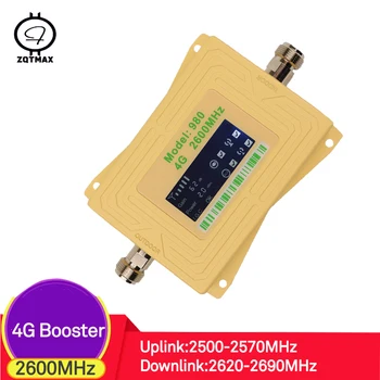 ZQTMAX 4G repeater Band 7 mobil signal booster 2600 MHz lte cellulære internettet forstærker Signalet 70dB lcd-skærm