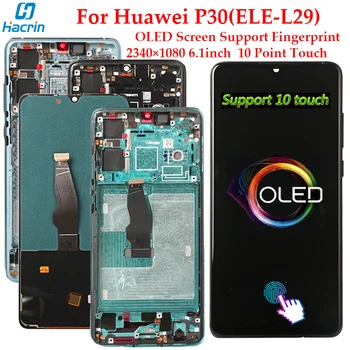 ZUIDID OLED Display For Huawei P30 ELE-L29 LCD-Skærm Touch screen Digitizer Assembly Udskiftning LCD-For Huawei P30 Skærm