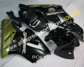 ZX-12R 02 03 04 05 06 For Kawasaki Ninja ZX12R 2002 2003 2004 2005 2006 Black Golden Motorcykel Fairing Kit (sprøjtestøbning)