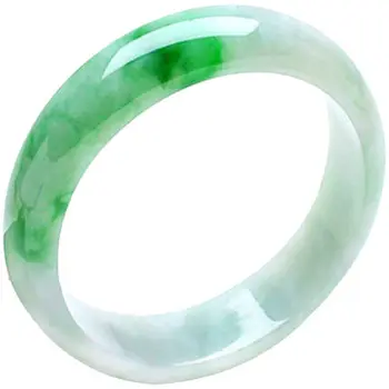 Zheru Smykker Naturlige Burmesiske Jade 54-64mm Lys Grøn tofarvet Armbånd Elegante Prinsesse Smykker Bedste Gave
