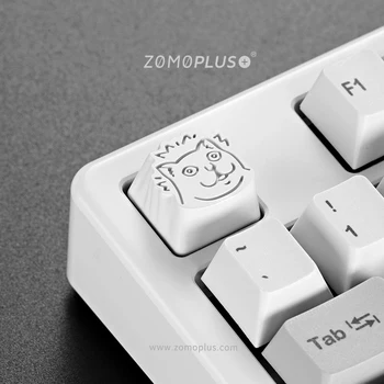 Zomo Mærkelig Kat ABS-Tasten Cap Tilføjet Mur Kat Aluminium Legeret Metal CNC-Tasten Caps for Mekanisk Tastatur Cherry Profil