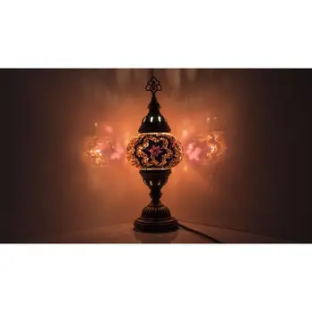 ægte håndlavet mosaik glas bordplade lamper tyrkisk håndlavet lampe romantisk bordlampe håndlavede lampe anatolske stil lampe